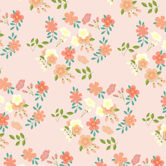 Abstract flower pattern background. Vector.