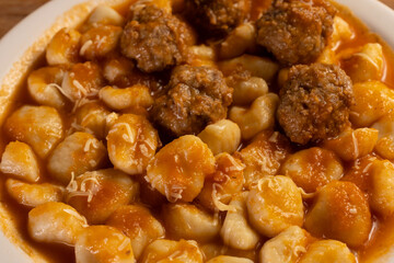 Homemade italian gnocchi.
