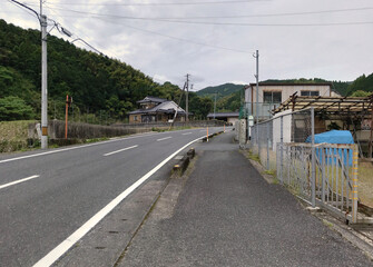 日本の山村の風景