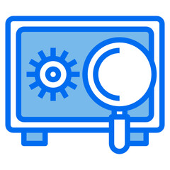 savebox blue line icon