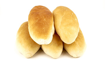 banh mi - hot dog bun or vietnamese bread isolated on white background