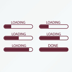 Fototapeta premium Loading vector icon illustration sign