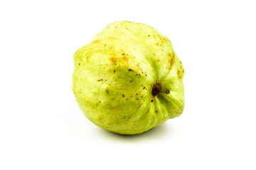 Guava fruit, Guayaba, Goiaba, (Psidium guajava Linn) tropical fruit isolated on white background.