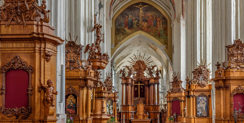Fototapeta na wymiar Vilnius church interior