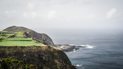 The landscape of Sao Miguel Island in the Azores