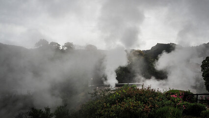 The landscape of Sao Miguel Island in the Azores