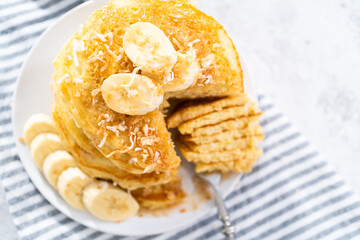Coconut banana pancakes