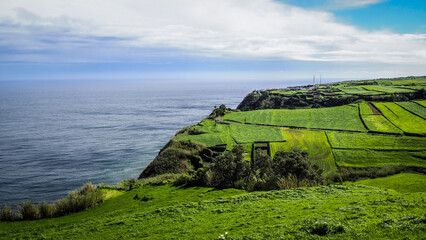 The landscape of Sao Miguel Island in the Azores