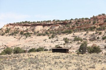 An Old Abandon House on the Road to Canyonland National Park in Utah