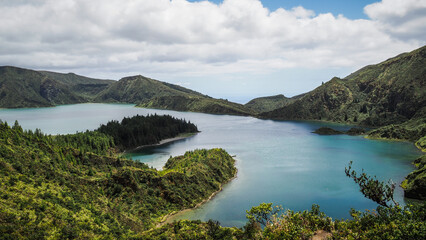 Fototapeta na wymiar The landscape of Sao Miguel Island in the Azores