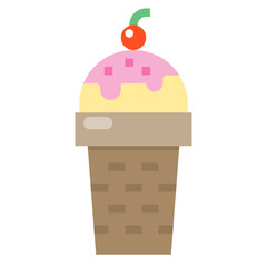 ice cream flat icon