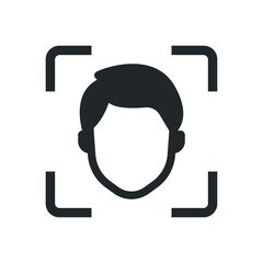 face detection icon design vector