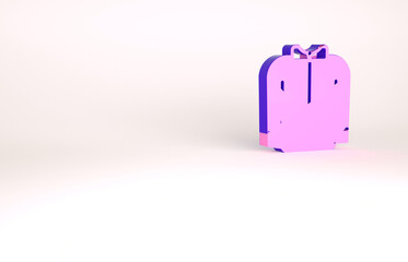 Purple Baseball t-shirt icon isolated on white background. Baseball jersey, sport uniform, raglan t-shirt sport. Minimalism concept. 3d illustration 3D render