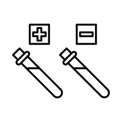 Positive and negative sample icon