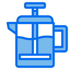 Brew blue line icon