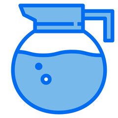 Coffee blue line icon