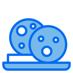 cookie blue line icon