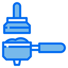 tamper blue line icon