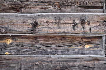 Brown wooden wall old house, textured background, natural wooden background..