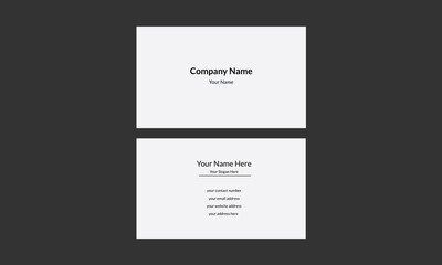 Modern stylish business card design template