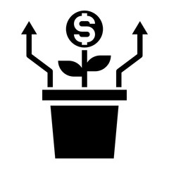 growth glyph icon