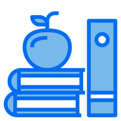 Apple blue line icon