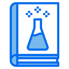 Biology blue line icon