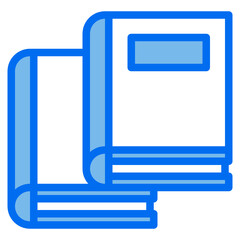 book blue line icon