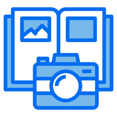 Book blue line icon