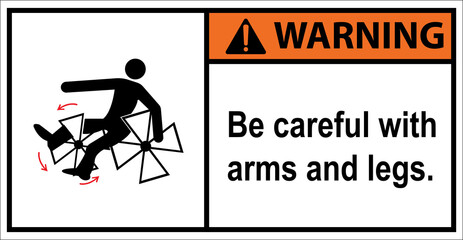 Please be careful Rotating propellers crush the limbs.Warning Sign