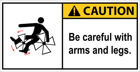 Please be careful Rotating propellers crush the limbs.Caution Sign