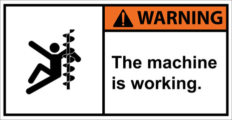 Be careful of the arm being hit by the blade.,Warning sign