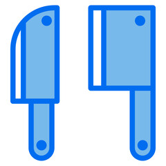 Kitchen blue line icon