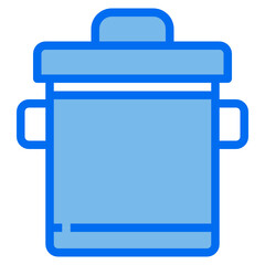 pot blue line icon