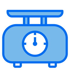 scale blue line icon