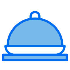tray blue line icon