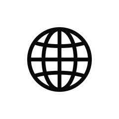 Globe icon isolated on white background. web icon png and vector eps 10 - obrazy, fototapety, plakaty