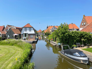 Obraz premium The city Hindeloopen in Friesland