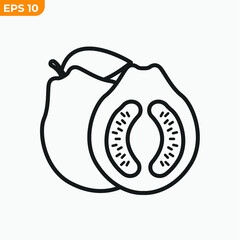 guava fruits icon symbol template for graphic and web design collection logo vector illustration