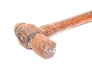 Old boot hammer isolated on white background

