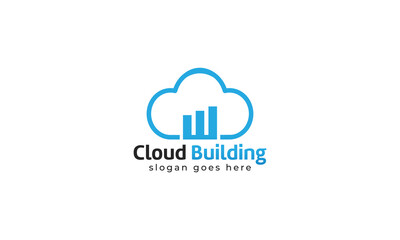 abstract cloud logo design and network vector.