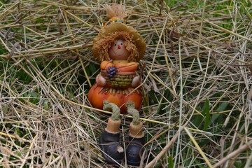 Toy brownie in the straw. 