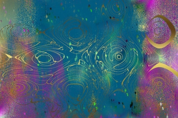 Golden Abstract  decorative paper texture  background  for  artwork  - Illustration