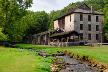 Fototapeta na wymiar The mill at Springmill State Park in Indiana