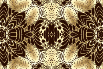 Golden Abstract  decorative paper texture  background  for  artwork  - Illustration