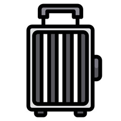 travelling bag line icon