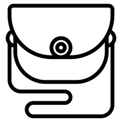 shoulder bag line icon