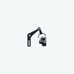 Car production vector icon illustration sign