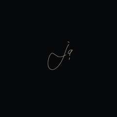 ja handwritten logo for identity