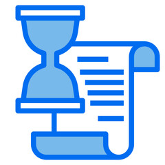 document blue line icon